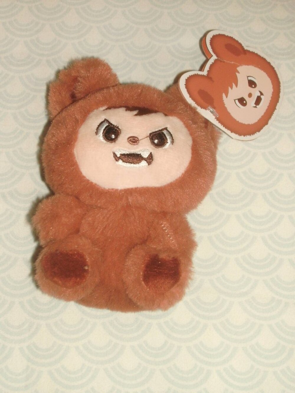 NWT LaBabies 5" Plush Soft Brown & Tan Clip On Monster Top Doll